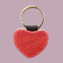 Load image into Gallery viewer, PU Heart Keyring
