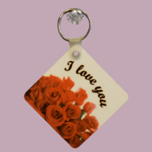 Load image into Gallery viewer, Square Wooden Keyring
